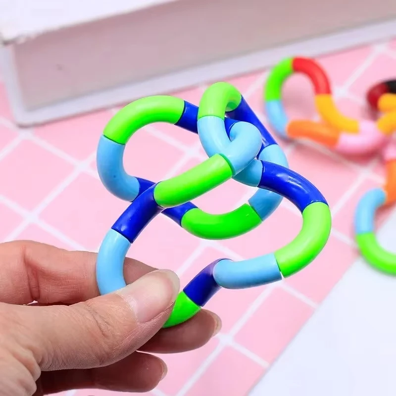 1/3/5Pcs Tangle Fidget Toy Twisting 감각 손-눈 조정 장난감 어린이를위한 불안 완화 손가락 장난감 성인 미세 운동 능력