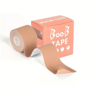 YITAPE 가슴 테이프 5cm*5M 가슴 리프트 테이프 투명 스킨톤 통기성 브라 테이프 스트랩리스 백리스 드레스용 푸쉬업 처짐 방지