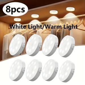 1~8Pcs 모션 센서 LED 야간 조명 캐비닛 옷장 램프 계단 무선 옷장 조명에 대 한 USB 충전식 야간 램프
