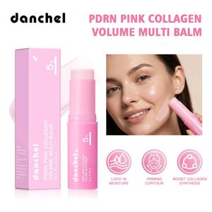 PDRN 핑크 콜라겐 볼륨 멀티밤 딥 하이드레이션 모이스처라이징 브라이트닝 스킨 플럼프 스무스 레디언트 포터블 콜라겐 스틱