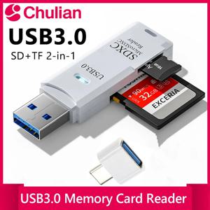 고속 2-in-1 USB 3.0/2.0 카드 리더, 컴퓨터, 태블릿, 노트북, 차량용 다기능 TF/SD 메모리 카드 리더