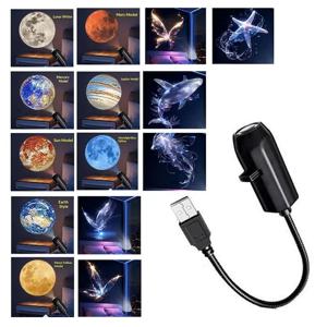 6/9 모드 USB 천장 프로젝터 라이트 LED 야간 조명 고래 바다 나비 교체 가능한 필름 프로젝터 USB 플러그 어린이 생일 선물