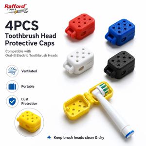 Rafford4PCS 전동 칫솔 헤드 캡, 통풍이 잘되는 방진 여행용 커버, Oral-B용 휴대용 브러시 헤드 보호대