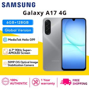 글로벌 버전 삼성 갤럭시 A17 4G MTK G99 스마트폰 5000mAh 배터리 50MP OIS 카메라 6.7인치 90Hz AMOLED 디스플레이 IP54 방수