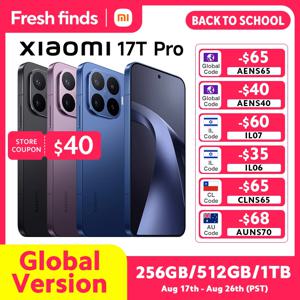글로벌 버전 샤오미 17T 프로 스마트폰 12GB 램 7000mAh 배터리 100W 하이퍼차지 6.83인치 AMOLED 디스플레이 1.5K MTK 디멘시티 9500