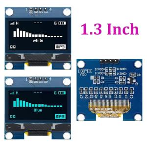 1.3인치 OLED 디스플레이 모듈 흰색 파란색 컬러 드라이브 칩 SH1106 128X64 1.3인치 LCD LED IIC I2C 통신