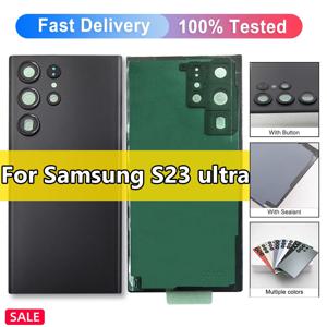 삼성 S23 울트라 5G S918B S918B/DS 배터리 백 커버 S23Ultra 배터리 커버 후면 도어 하우징 패널 케이스 카메라 렌즈 부품
