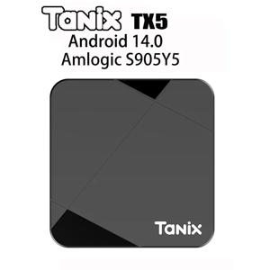 타닉스 TX5 안드로이드 14 TV 박스 암로직 S905Y5 2.4G 5G 와이파이 블루투스 4K HD 3D 100M 랜 ROM 16G 32G 64G