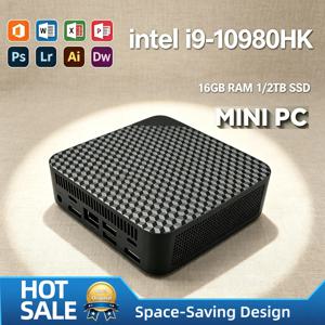 인텔 코어 i9-10980HK 미니 PC 16GB 512GB M.2 NVMe SSD 트리플 4K HDMI 출력 WiFi6 BT 5.2 저소음 쿨링 사무실/가정용 데스크 프로 맥스