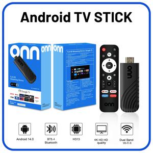 ONN ATV 스틱 8K 4K HD 지원 비디오 BT5.0 듀얼 WiFi6 4G 5G 음성 리모컨 Allwinner H313 쿼드 코어 스마트 TV 스틱 8GB 128GB