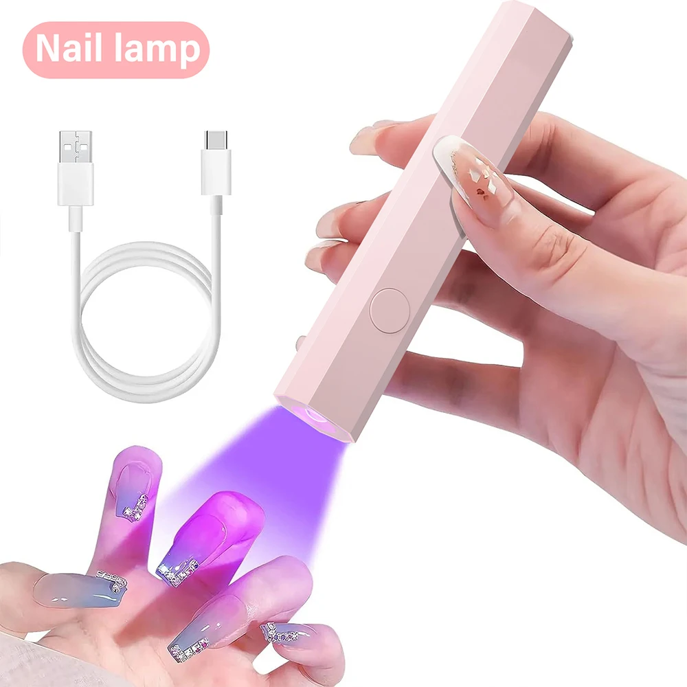 휴대용 UV/LED 네일 램프 3W 미니 UV 램프 젤 네일용 2단계 타이머 설정 LED 네일 램프 가정용