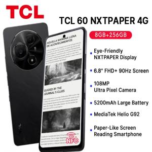 TCL 60 NXTPAPER 4G 휴대폰 8+256GB 6.8인치 종이같은 눈부심 방지 화면 108MP 울트라 픽셀 카메라 5200mAh 배터리 NFC 구글
