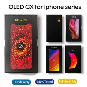 아이폰 X XS XR 11 12 13Pro 14 15 16 Pro Max용 GX OLED 스크린, 트루톤 및 3D 터치 기능 탑재, 아이폰 교체용 디스플레이 (공구 포함)