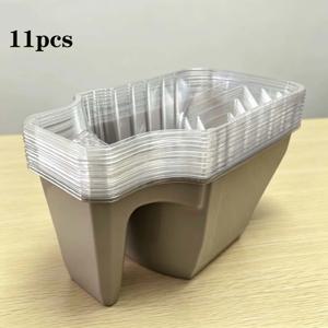 쉽게 색상 분리할 수 있는 두꺼운 플라스틱 휴대용 페인트 컵 11종 세트, 가정 장식 DIY 및 건축에 필수품