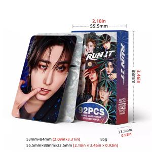 92PCS127PCS 소형 카드 앨범 KARMA DU IT 노래 RUN IT 주변기기 3인치 포토 카드 스타 스티커 LOMO 카드 팬 선물