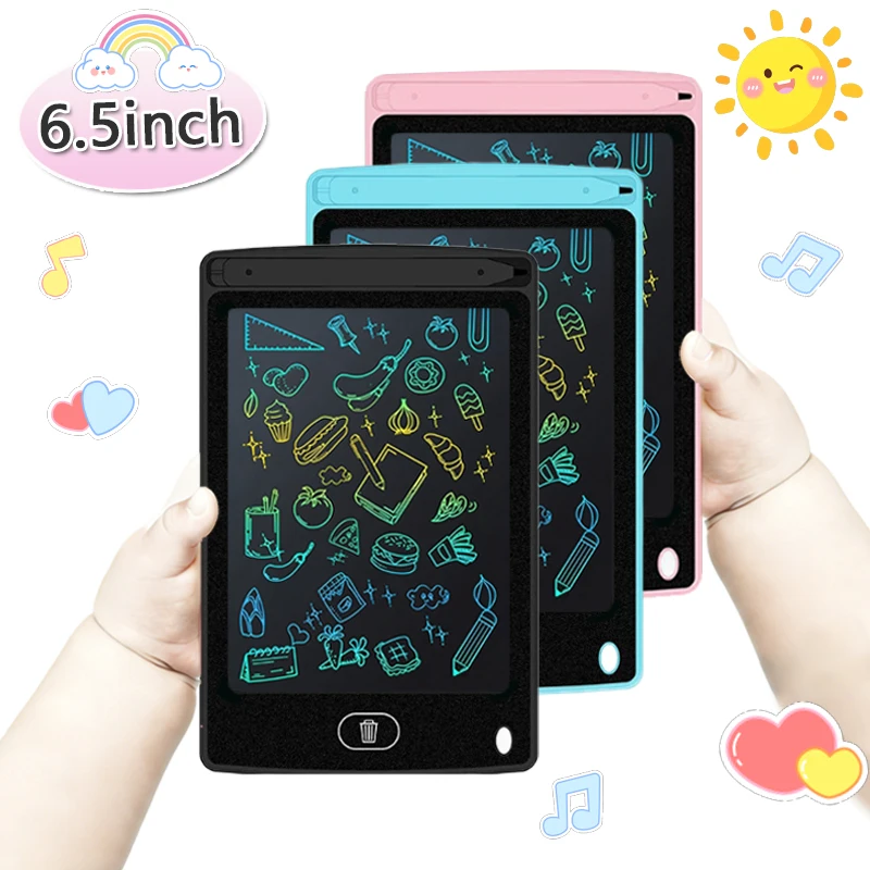 6.5인치 LCD 필기용 드로잉 태블릿 전자 드로잉 보드 낙서용 블랙보드 필기 패드 어린이 학습용 교육 장난감