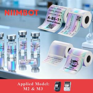 NIIMBOT M2 M3 레이저 실버 열전사 라벨 하드웨어 인증서 전기 장비 명판 스티커