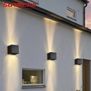 SUNMEIYI 12W LED 벽 조명 야외 방수 IP65 베란다 정원 벽 램프 Sconce 발코니 테라스 장식 조명 램프