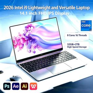 새로운 14.1' 울트라 슬림 노트북 인텔 코어 I9-10980HK 32GB RAM 2TB SSD 윈도우 11 프로 게이밍 오피스 스터디 노트북 FHD 1920*1080