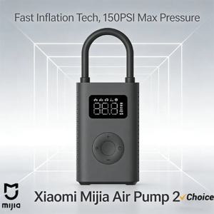 NEW 미지아 에어 펌프 2 25% 속도 증가 미니 휴대용 전기 에어 컴프레서 150PSI 타입-C LED 멀티툴 인플레이터 -CN