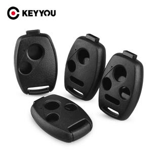 KEYYOU 교체 2/3/4 버튼 Honda Accord Civic CRV Pilot Fit Insight Ridgeline 2007 - 2013 용 원격 자동차 키 케이스 쉘