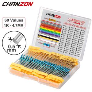 금속 필름 1% 저항기 키트, 고정밀 MF 저항 세트 분류, 값 60, 1/4 W, 1 ohm - 4.7 Mohm 1/4 와트 W, 300 개