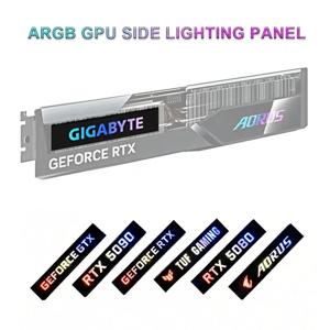ARGB GPU 사이드 패널 RTX 5080 5090 미니 VGA 라이트보드 5050/5060/5070Ti RX9070/9060XT GTX ROG,MOD PC 조명 백플레이트 AURA SYNC