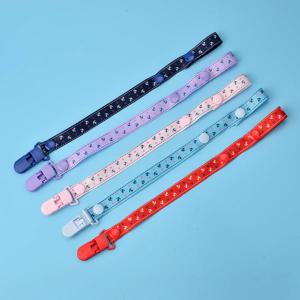 아기 젖꼭지 클립 젖꼭지 만화 인쇄 아기 노리개 체인 유모차 액세서리 어린이 Teethers 장난감 Anti-lost Webbing Rope