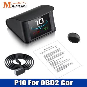 P10 OBD2 HUD 자동차 헤드 업 디스플레이 TFT LCD 디지털 속도계 연료 소비 수온이있는 자동 온보드 컴퓨터