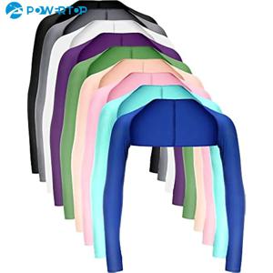 1 쌍 냉각 목도리 팔 슬리브 여성용 태양 보호 골프, 운전, 승마, 낚시를위한 손가락 구멍이있는 남성용