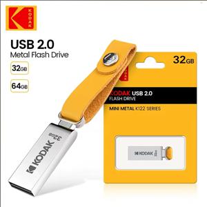KODAK USB 2.0 플래시 드라이브, 방수 미니 메모리 스틱, 가죽 금속 U 디스크, 128GB, 64GB, 32GB 펜 드라이브