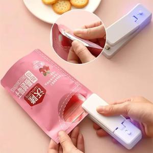 미니 가방 실러 2 in 1 충전식 휴대용 가방 진공 히트 실러 적합한 식품 포장 및 열 씰링 비닐 봉투