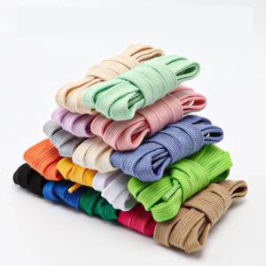 테니스 스니커즈 코튼 신발끈, 플랫 슈즈 끈, 신발 액세서리용 끈, 1cm 너비, 80 cm, 100 cm, 120 cm, 140 cm, 160cm