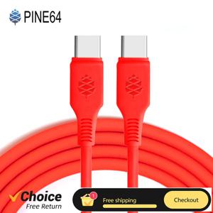 Pinecil 전기 납땜 인두 PinePhone 및 Pinebook Pro 용 TypeC 실리콘 전원 충전 케이블에 대한 기존 Pine64 USB Type-C