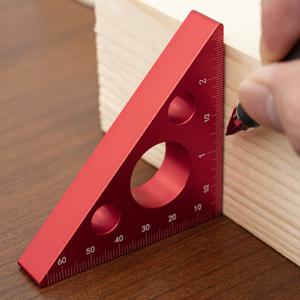 알루미늄 합금 삼각자 목공용 45/90도 직각 사각자 기계공 목수 측정 마킹 게이지 도구