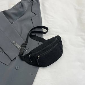 캐주얼 코듀로이 벨트 가방, 남성 여성 패션 패니 팩, 여성 바나나 웨이스트 백, 힙 지갑, 숄더 크로스바디 체스트 백 포켓
