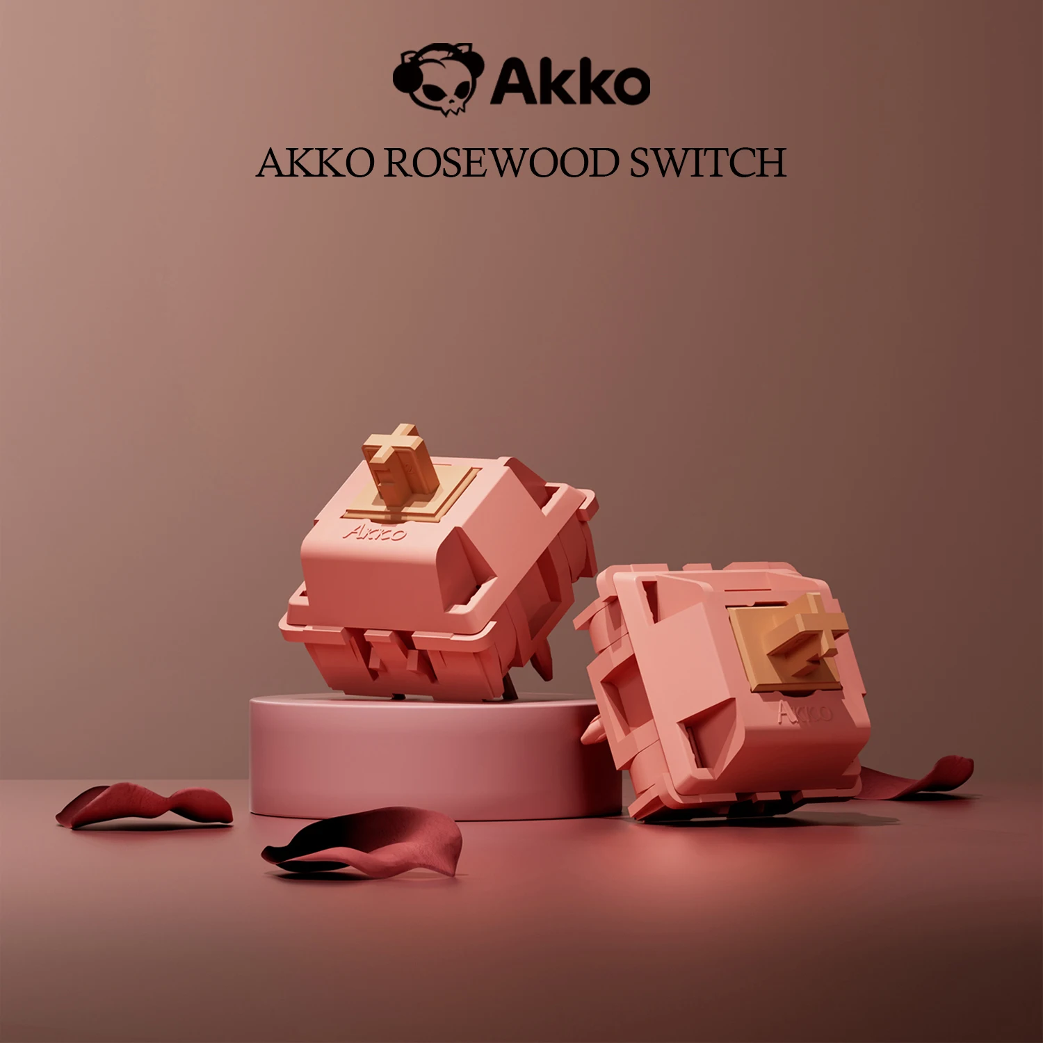 Akko 로즈우드 스위치, 5 핀 40gf 선형 스위치, 공장 윤활 딥 로우 피치, MX 기계식 키보드 호환, 45 개