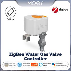 MOES Tuya ZigBee 스마트 배터리 수성 가스 밸브 컨트롤러 Alexa Google 홈을 통한 자동 저전력 소비 음성 제어