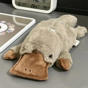 플러시 오리너구리 인형 펜 가방 Ins 높은 가치 부드러운 귀여운 치료 감압 인형 학생 학습 문구 보관 가방