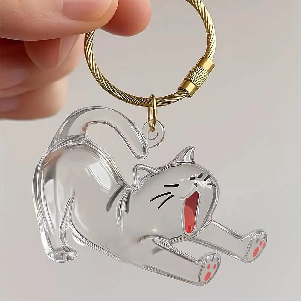 고양이 털 보관함 고양이 키체인 펜던트 배낭 고양이 가방 장식 애완동물 털 보관 귀여운 키체인 애완동물 기념품