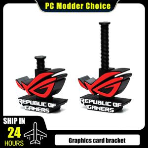맞춤형 ROG 로고 그래픽 카드 리프팅 잭, 6-10cm 조절 가능. GPU 홀더 브래킷 3D 프린팅 공정, 검정/흰색