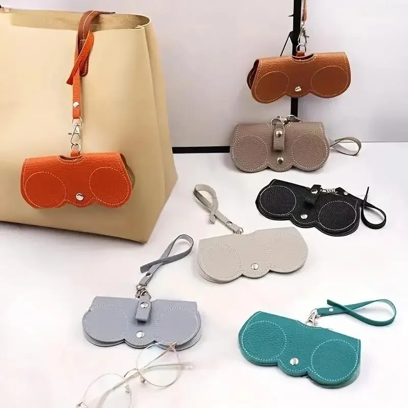 리치 엠보싱 PU 가죽 안경 케이스 귀여운 휴대용 안경 홀더 선글라스, 독서용 안경, 휴대용 여행용 보관 가방