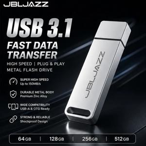 USB 플래시 드라이브 512GB 펜 드라이브 128GB 메탈 미니 USB 3.1 플래시 디스크 256GB 64GB 메모리 펜드라이브 외장 저장 스틱 PC용