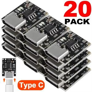 1/10/20PCS 보호 기능이 있는 3.7V 리튬 배터리 충전 보드 유형-C USB C 리튬 이온 배터리 충전 보드 과충전 모듈