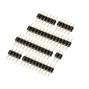 5-20pcs 2.54MM 피치 단일 행 남성 SMD 직선 바늘 원형 구멍 핀 헤더 구리 발 1*2p 1X3p 4p 5P-10p-40pin 커넥터