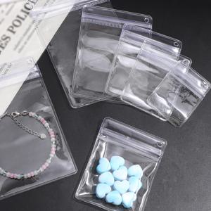 20/100Pcs 새로운 PVC 플라스틱 자체 밀봉 가방 방진 투명 지퍼 잠금 가방, 걸이 구멍이 있는 재밀봉 가능한 보석 가방