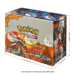 포켓몬 TCG 썬앤문 부스터 박스 밀봉된 트레이딩 카드 루나라 솔가레오 인시네로어 데시듀이 애니메이션 수집품 컬렉션 선물