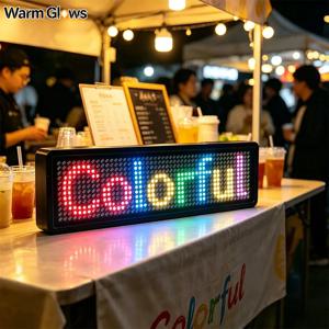 블루투스 LED 모듈 네임 배지 DIY 프로그래밍 가능 스크롤 메시지 보드 미니 LED 디스플레이 HD DIY 전자 키트