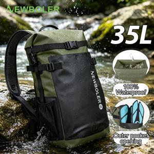 35L PVC 수영 팩 드라이 백 배낭 여성용 남성용 방수 배낭 카약 트레킹 드리프팅 래프팅 서핑 보팅 백