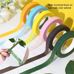 수제 꽃 예술 테이프 크레이프지 꽃 포장 막대 실크 메쉬 꽃 DIY 종이는 꽃 예술 제작에 특별히 사용됩니다.